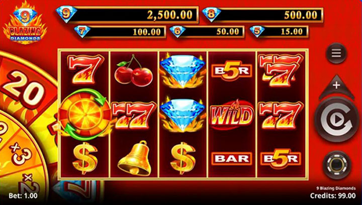 9 Blazing Diamonds slot
